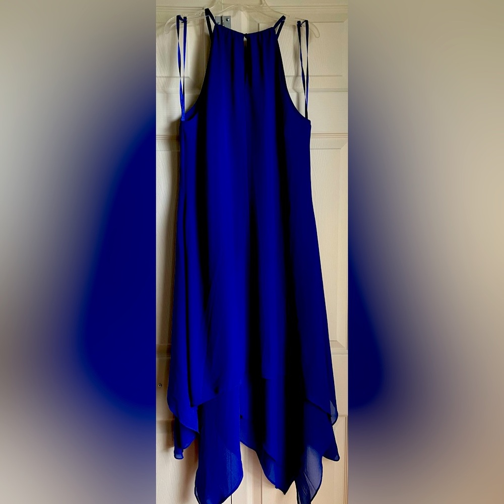 INC International Concepts Blue Halter High Low Sundress-New